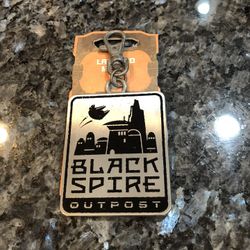 Disney Parks Star Wars Galaxy’s Edge Lanyard Medal Black Spire Outpost. Brand New On Original Card .