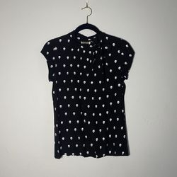 skull pattern blouse