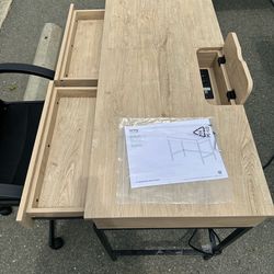 Target Loring writing computer desk with drawers and computer chair