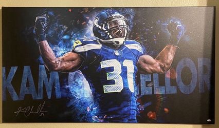 Kam Chancellor Signed Canvas Photo Seahawks