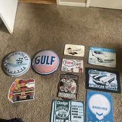 Old Metal Garage Signs