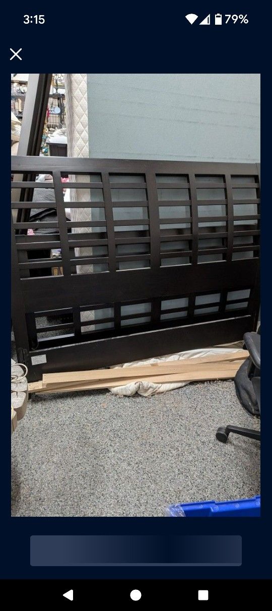 FREE... QUEEN BED FRAME & BOX SPRING. FREE