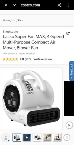 Super lasko fan 4 speed multipurpose