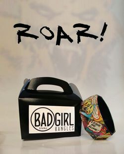 Horror Themed Badgirl Bangle Bracelet Comic Book Art