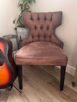 Brown Suede Chair