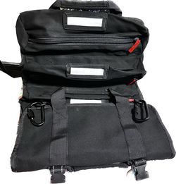 Rover Gear| Roll Up Tool Bag with Carabiners | 5 Large Oversized Black