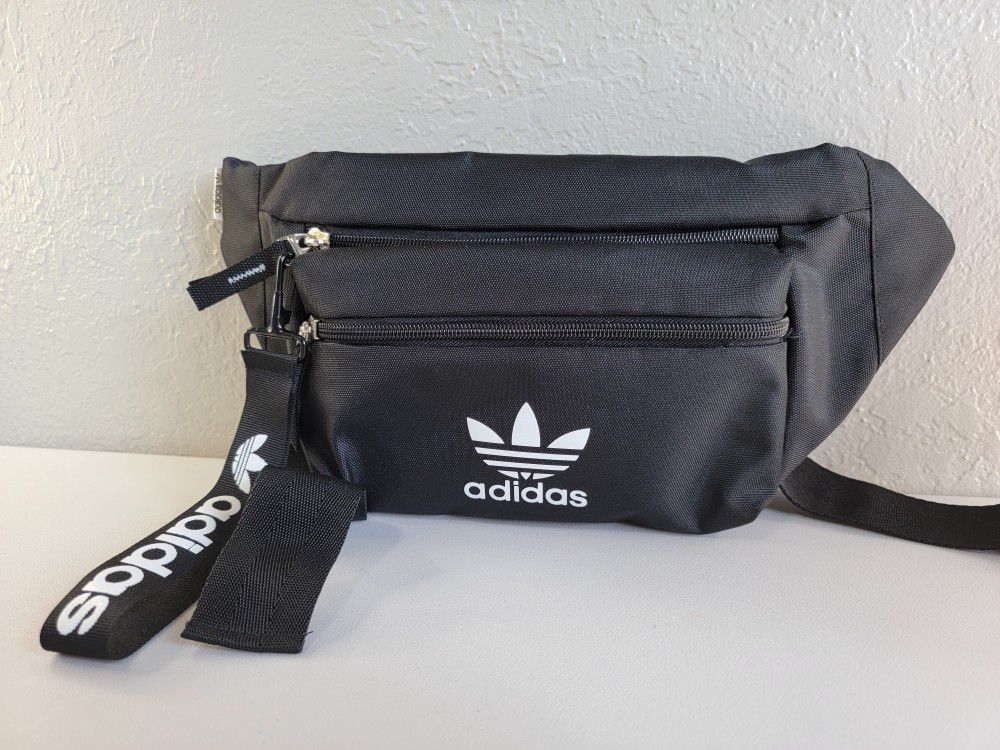 Adidas Black Pouch Crossbody Waist Adjustable Bag