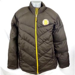 Boston Bruins Reebok 2010 NHL Winter Classic Brown Puffer Coat Jacket SZ XL New with Tags 