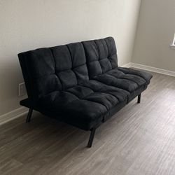 Black micro sofa futon 