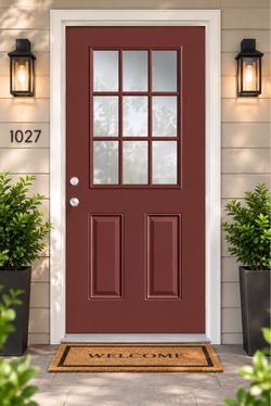 Masonite Red 9-Lite Door