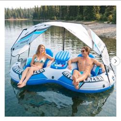 NEW Double Tube with Canopy River Tubes with Built-in Cooler