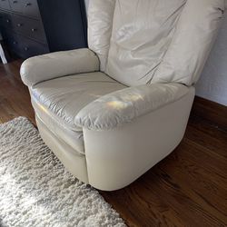 Beige Leather BarcaLounger Recliner