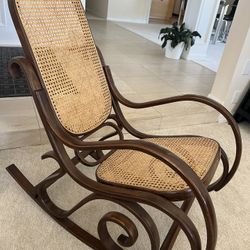 Mid 20th Century Thonet Style Bentwood Rocking Chair 