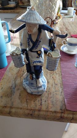 Vintage figurine Blue and white