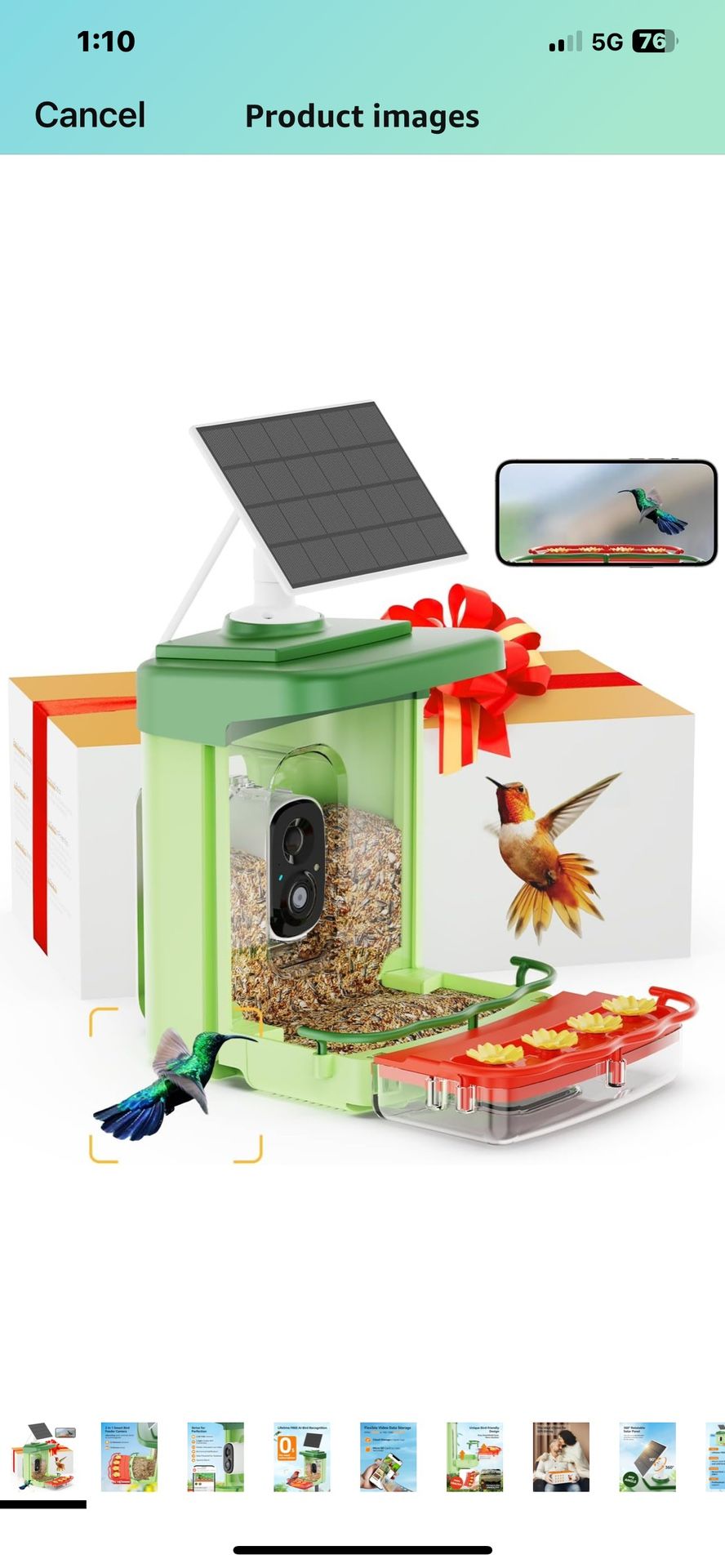 2 in 1 Smart Bird Feeder with Camera