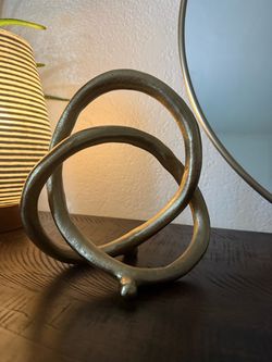 Gold Abstract Metal Sculpture – Statement Home Decor