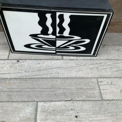Coffee Sign Box With Light Size Is 26x 13