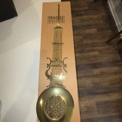 Large Brass Lyre style grandfather clock pendulum 42” vintage Antique made in Germany long & beautiful Comes with the original box 