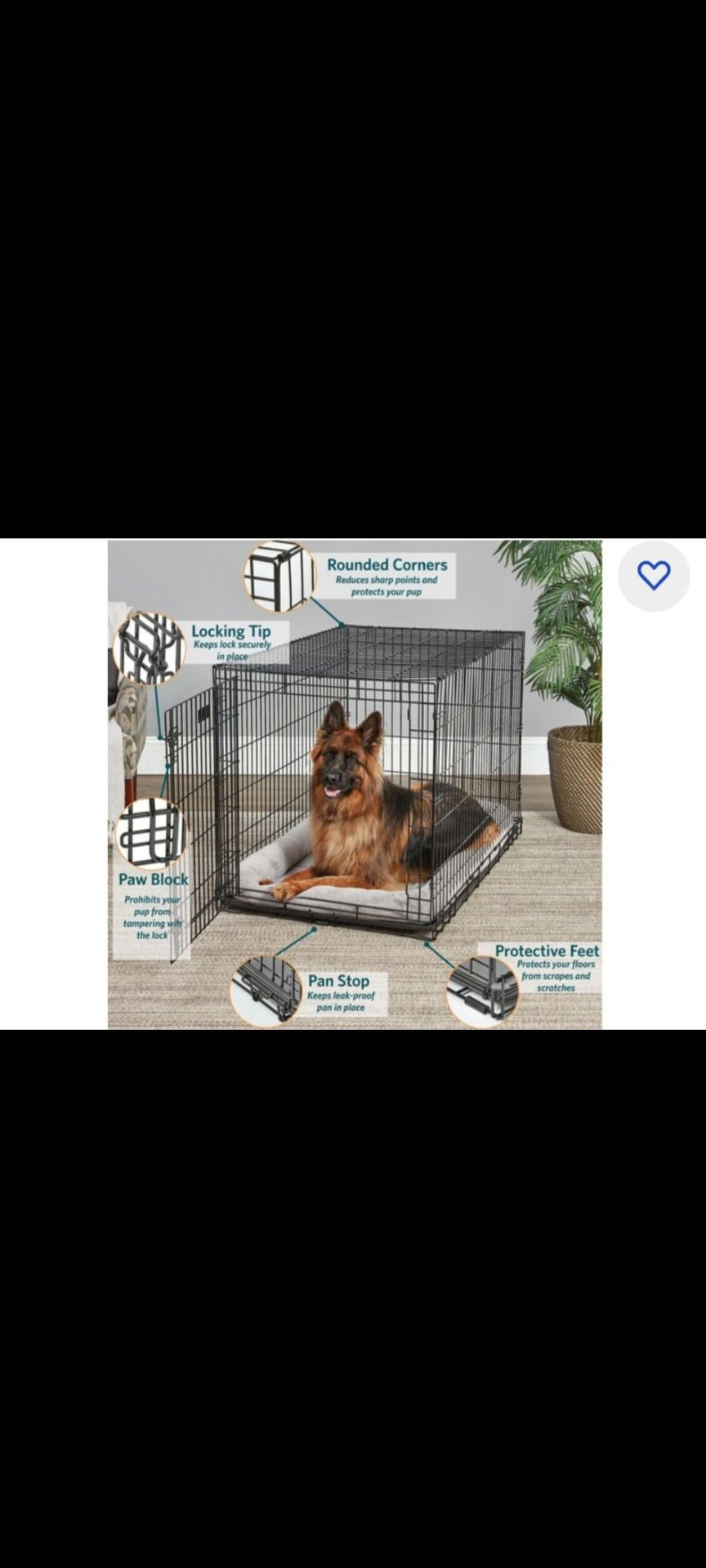 48” Foldable Dog Crate 