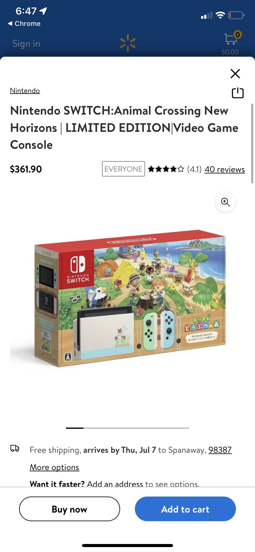 Nintendo switch : Animal Crossing Edition