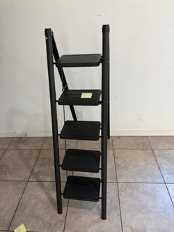 Metal 5-step ladder heavy duty