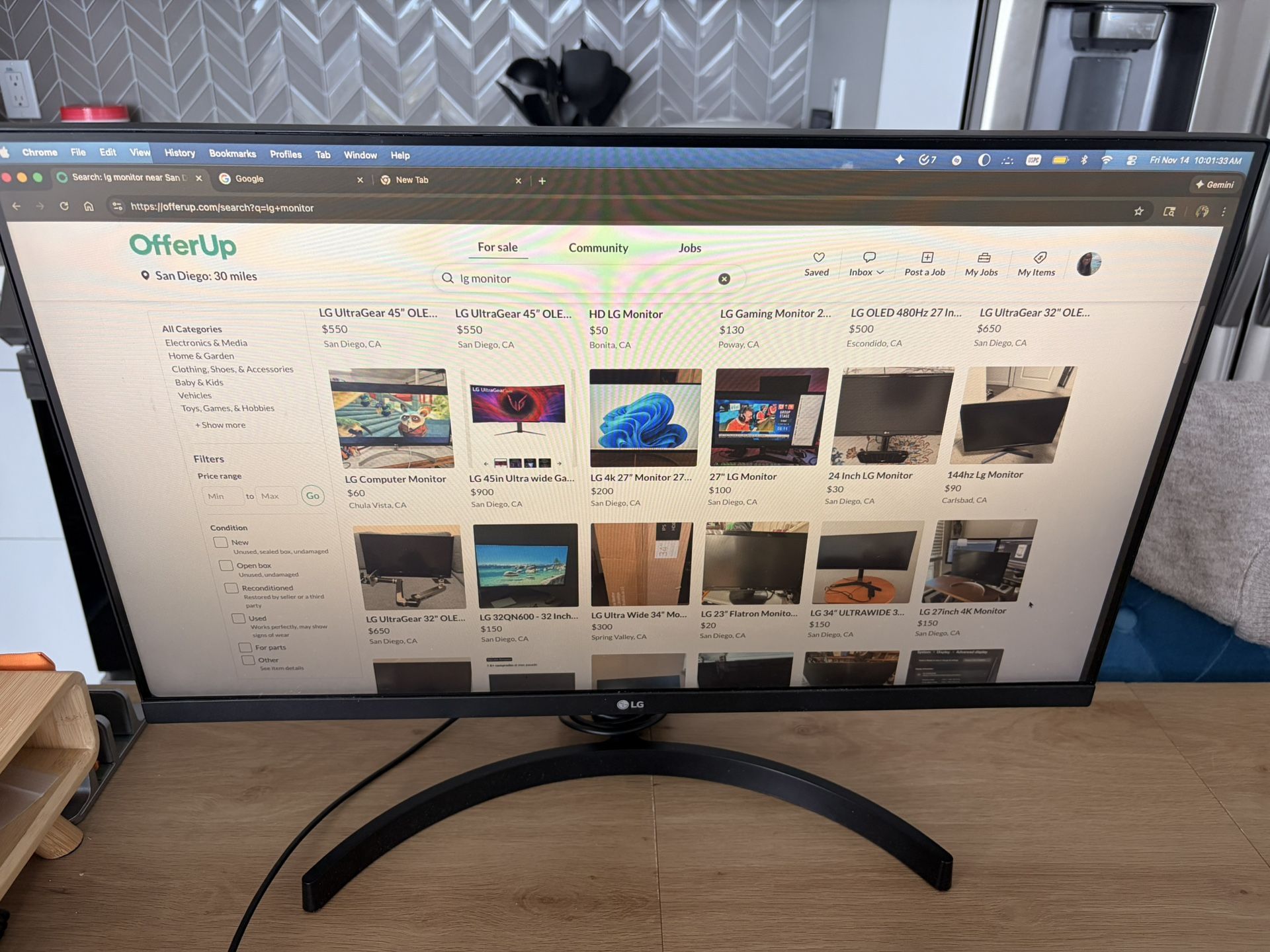 27” LG Computer Monitor