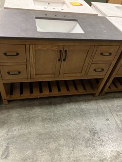 48"Solid wood Bathroom Vanity Stone Countertop (Damaged Top)