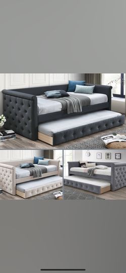 Twin twin size European daybed with orthopedic mattress