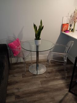 Glass kitchen table