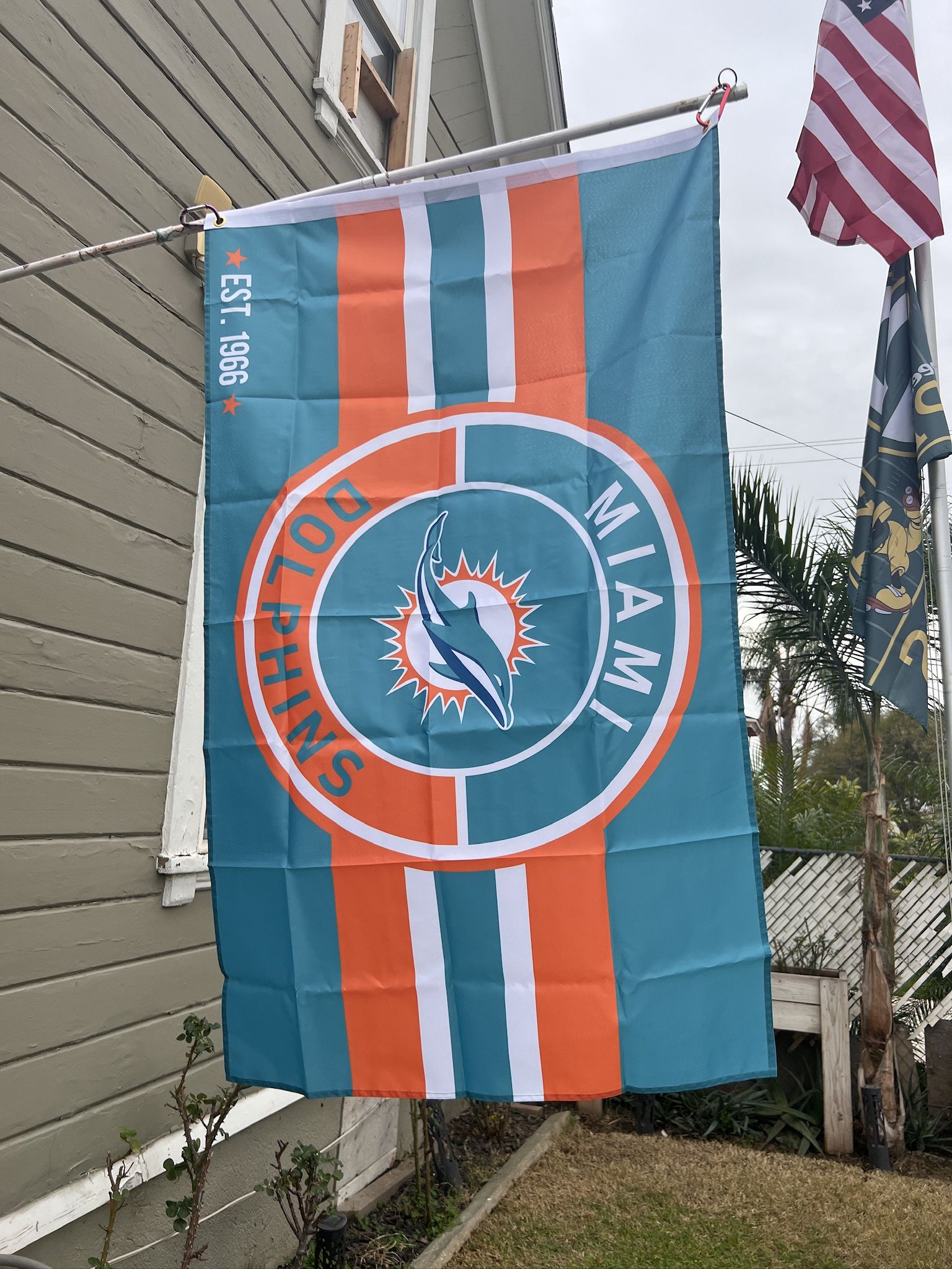 Dolphins Flag Size 3ftx5ft