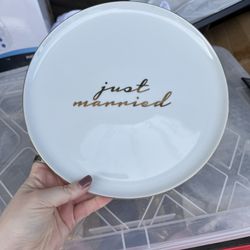 Just Married Cake Platter