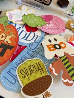 Holiday Seasonal Die-Cut Cardstock Embellishments Set