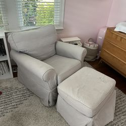 Create and barrel nursing chair And ottoman