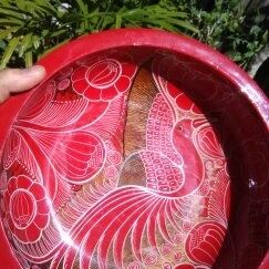 Signed handmade and painted Mexican Bowl 10"