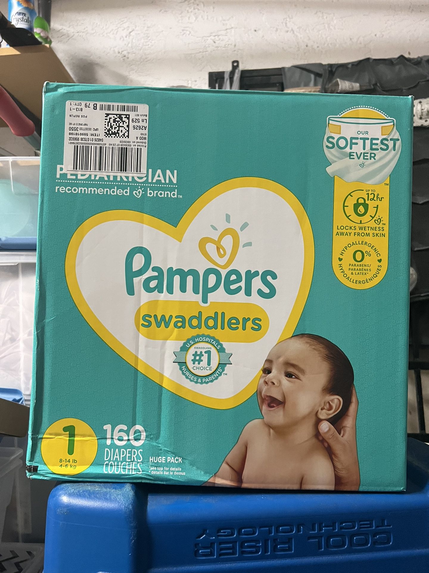 Pampers Size 1 -160ct Swaddlers