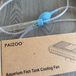 Aquarium cooling fan and suction pump