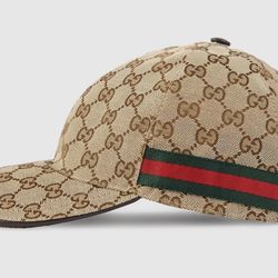 New Authentic Gucci Men Baseball Cap Hat Comes With Box Dust Bag And Shopping Bag