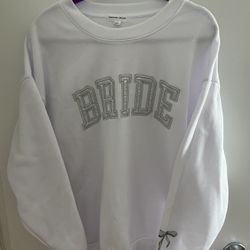 White Bride Sweatshirt - Adult Size Medium 