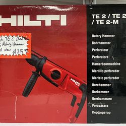Hilti TE 2 Dual Mode SDS Rotary Hammer Drill New 