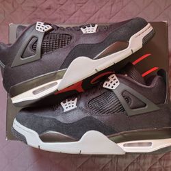 Nike Air Jordan 4 Black Canvas DH7138-006 Men's Size 13 