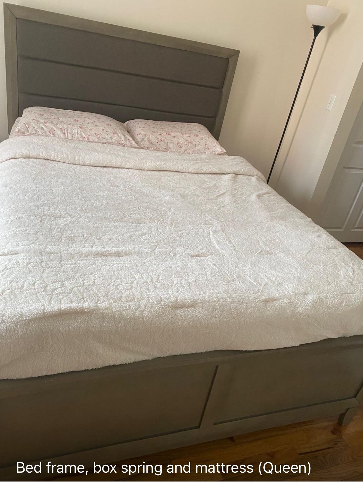 Bed Frame, Box Spring, Mattress (Queen)