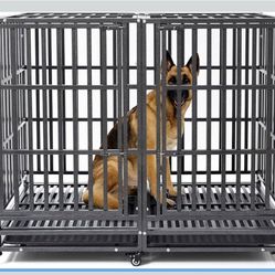 Heavy Duty Indestructible and Escape-Proof Dog Crate Cage Kennel