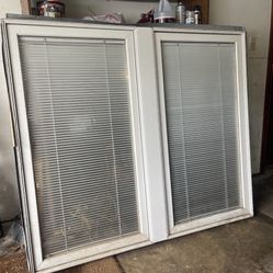 Double Window With Blinds 