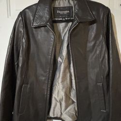 Dimension New York Ladies Black Leather Jacket 