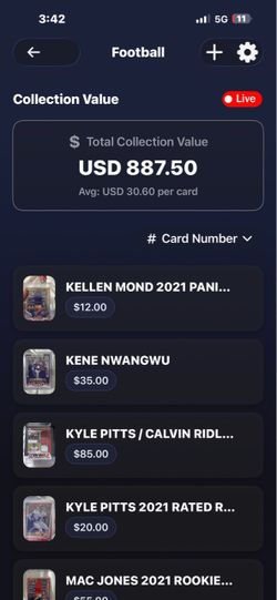 Football cards - Mint condition