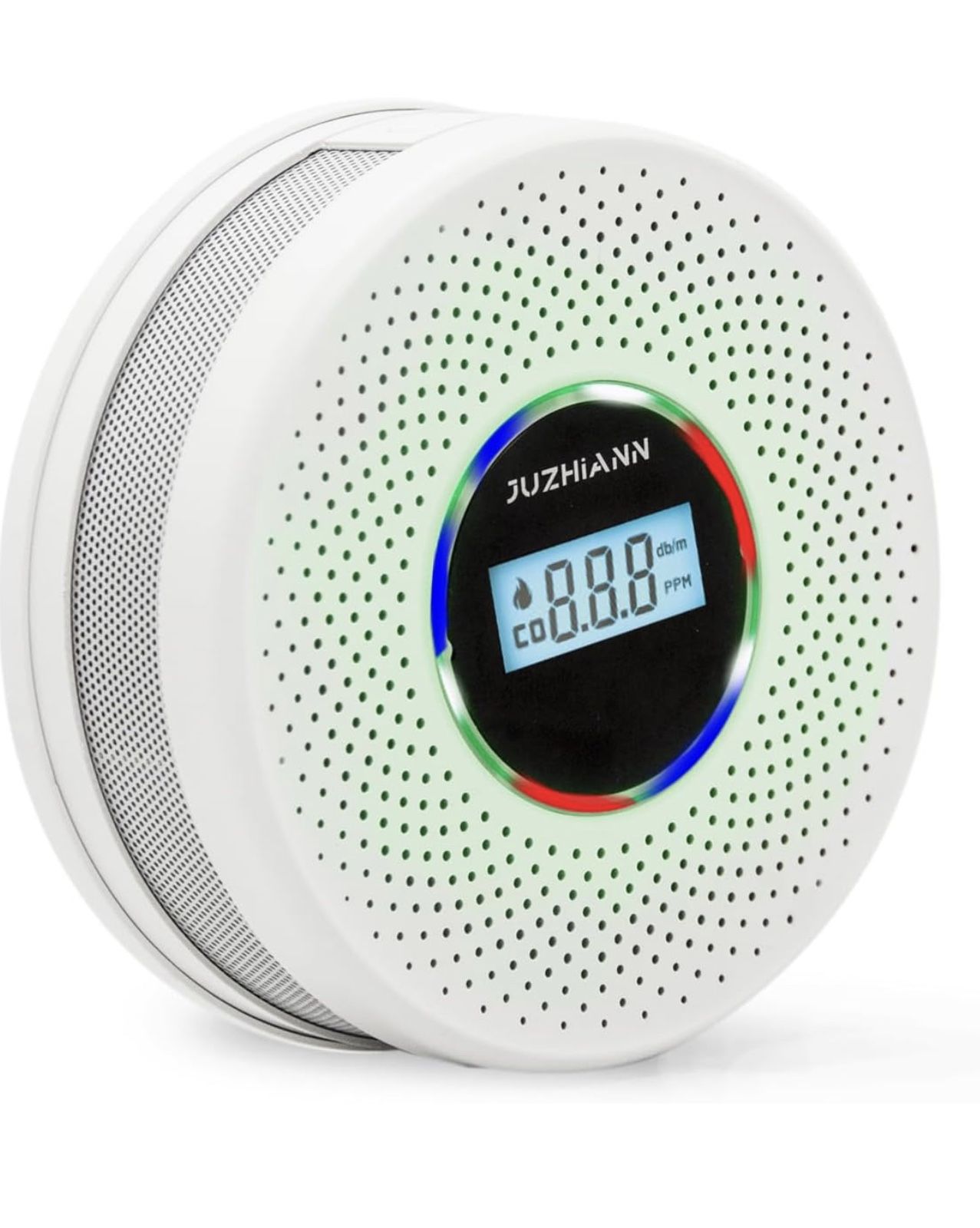 JuzhiAnn Upgraded Version Smoke Carbon Monoxide Alarm Detector, Battery-Operated Smoke and CO Alarm with Digital Display, Carbon Monoxide Detectors&Sm