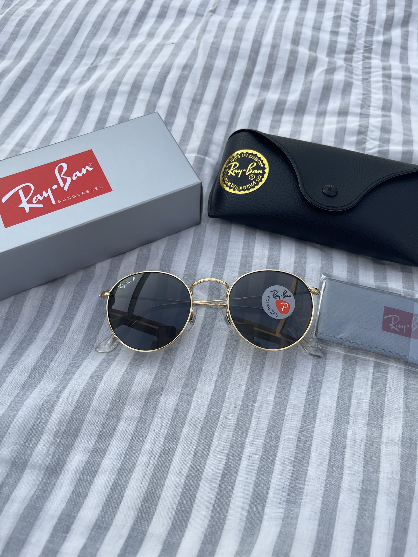 Polarized Lenses Unisex Round 3447 Sunglasses