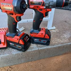 M18 Milwaukee  Fuel Brushless Hammer Drill  Impact Drill 3 Speed  Hand  Battery With Charger 