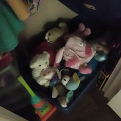 Box Of Stuffed Animals 
