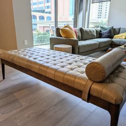 Joanna Bench, Daybed, Sonoma Grey Leather 